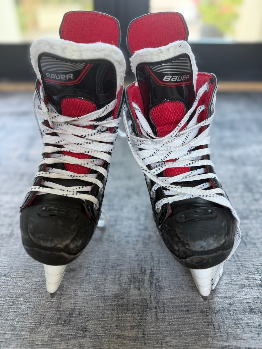 Bauer NSX Junior Ice Hockey Skates Black Red Size 1.5